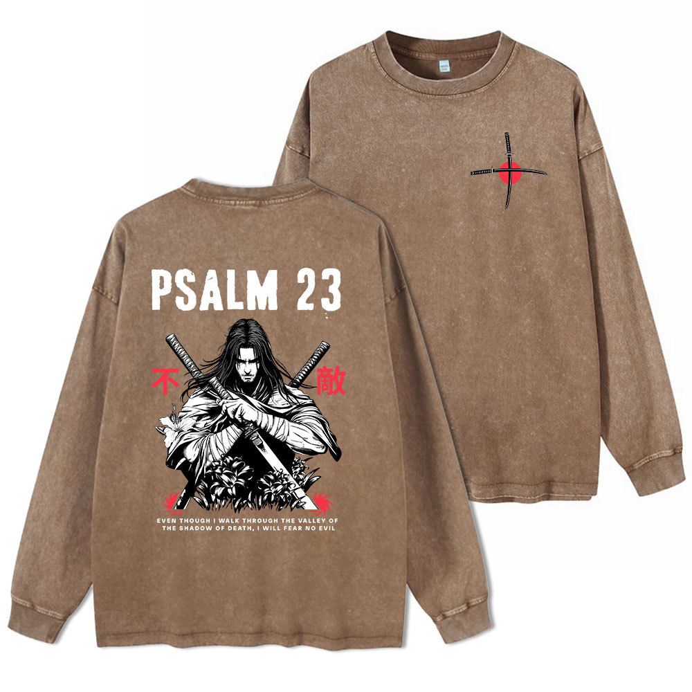 Aesthetic Mens Christian Washed Long Sleeve T-Shirt