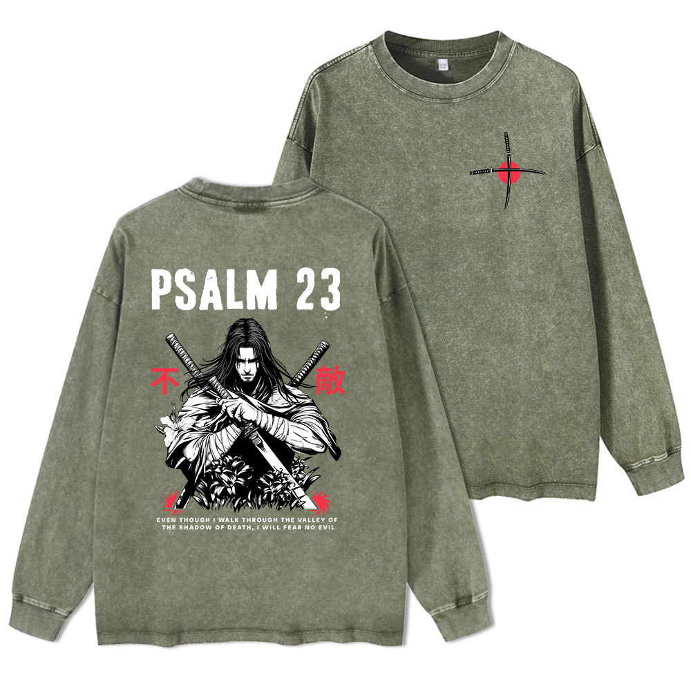 Sample Washed Long Sleeve T-Shirt Sale - GuidingCross