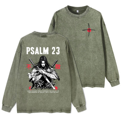 Aesthetic Mens Christian Washed Long Sleeve T-Shirt