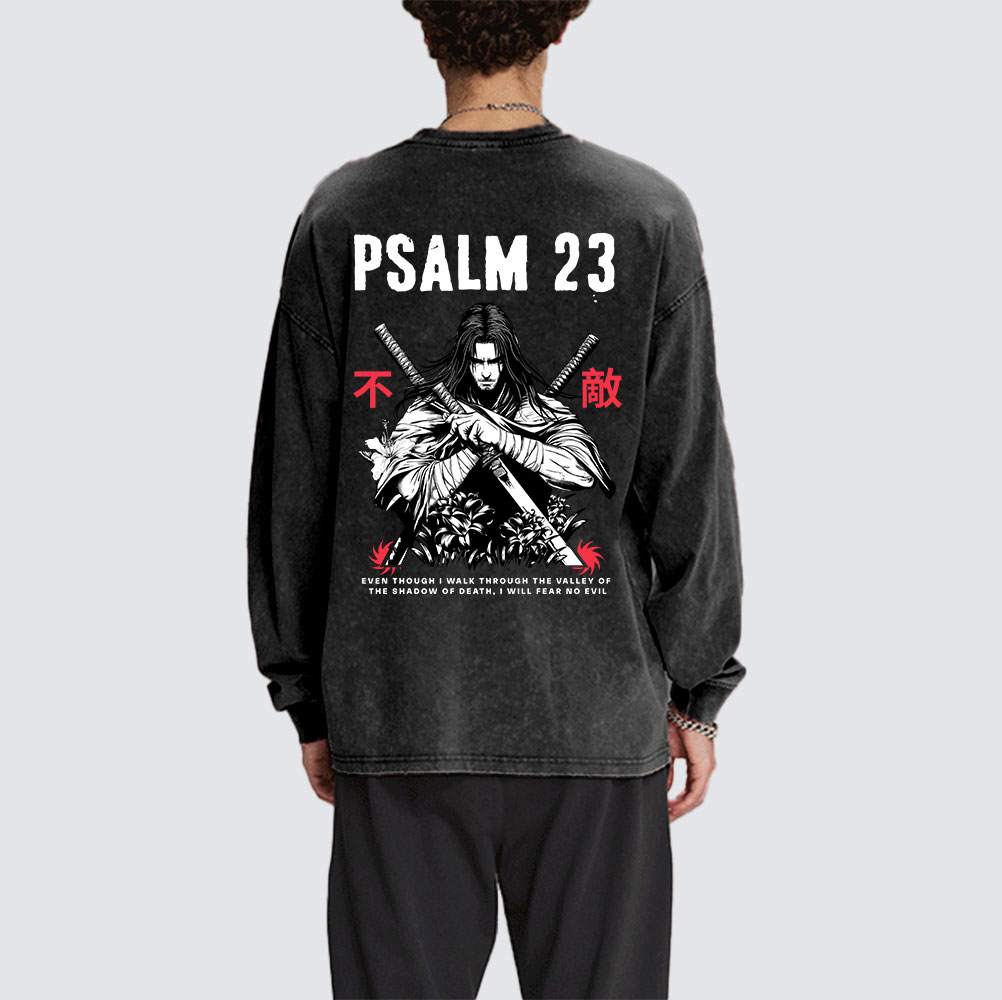 Aesthetic Mens Christian Washed Long Sleeve T-Shirt