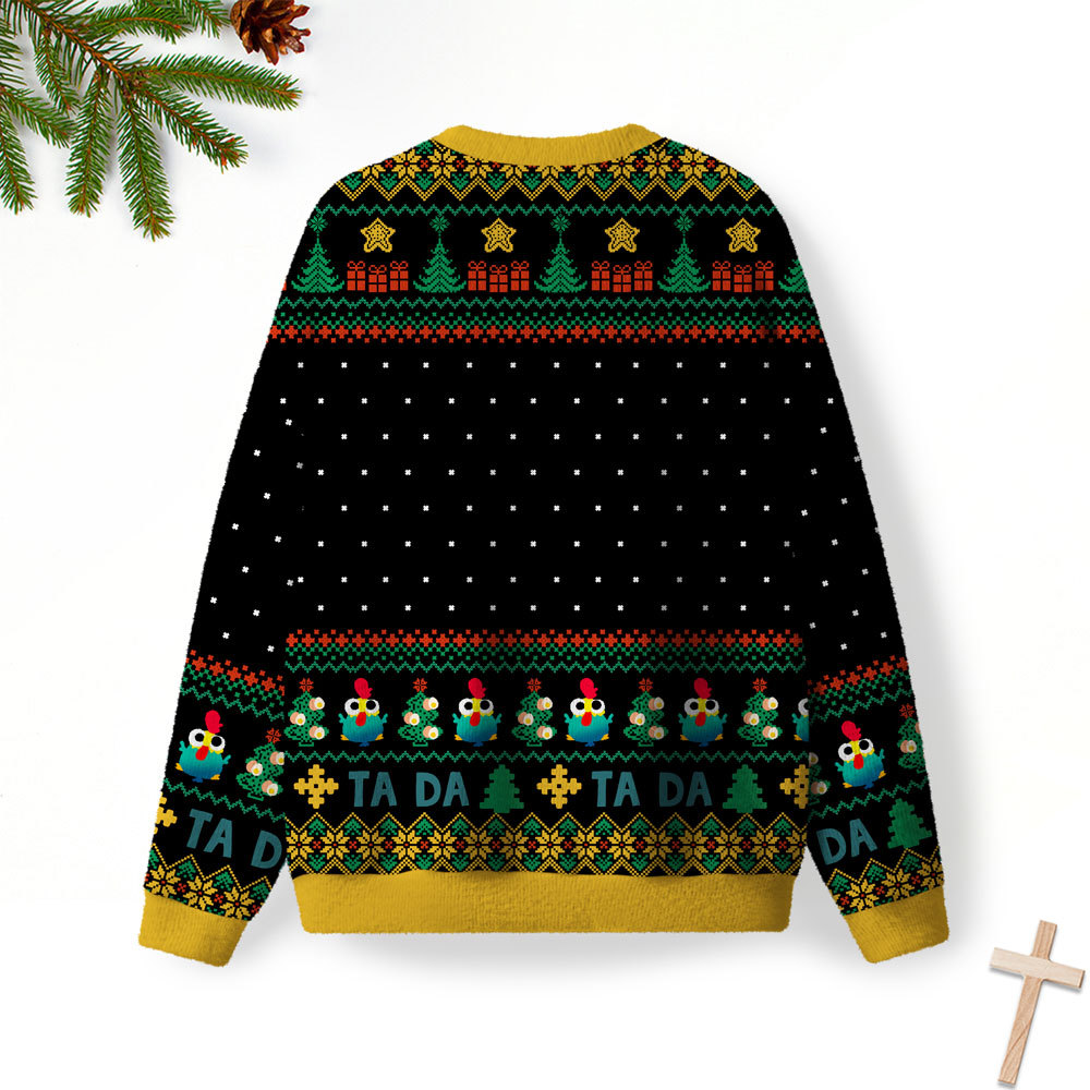 After God Made Me He Said Ta Da Christian Lightweight Sweater