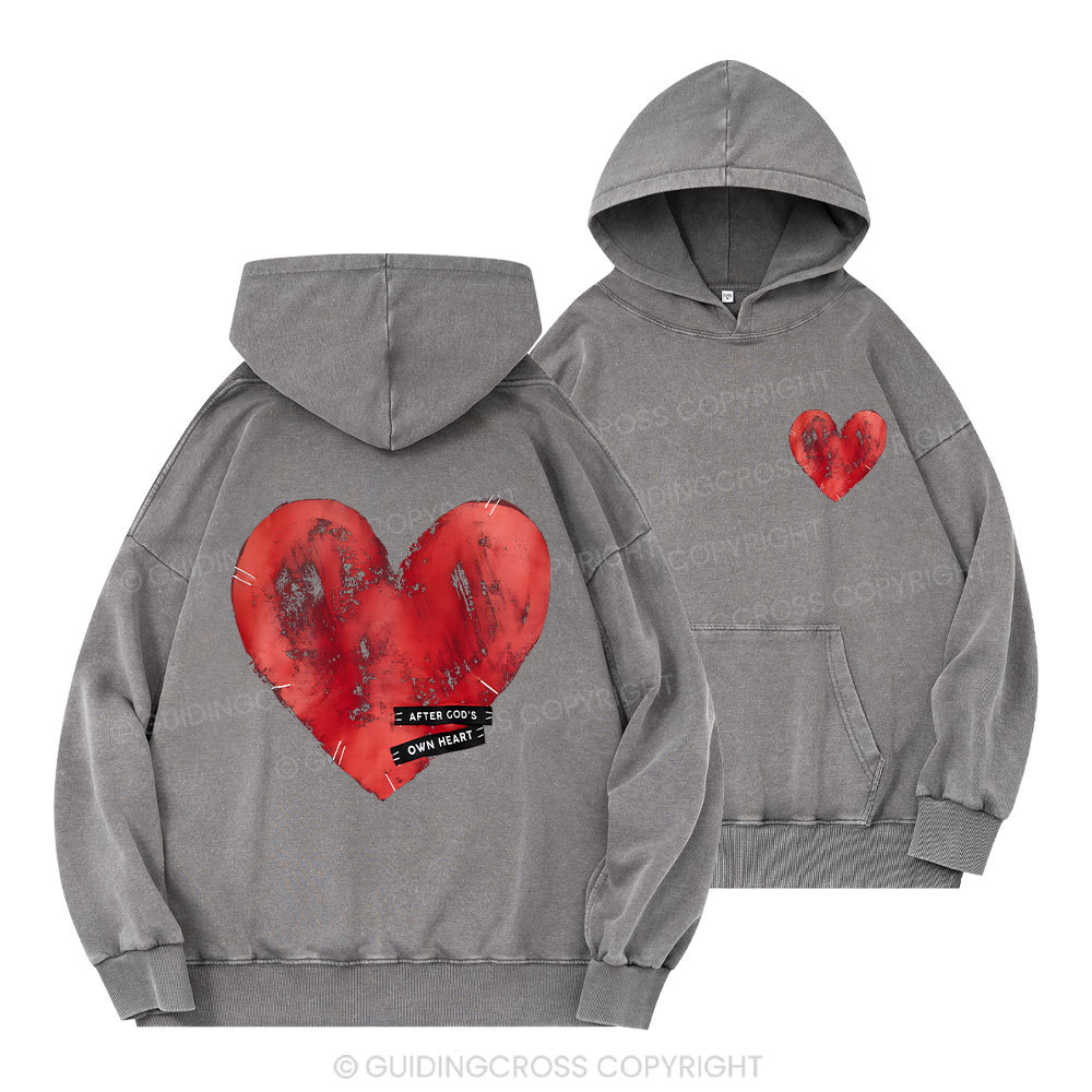 After God's Own Heart Christian Washed Hoodie