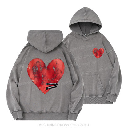 After God's Own Heart Christian Washed Hoodie