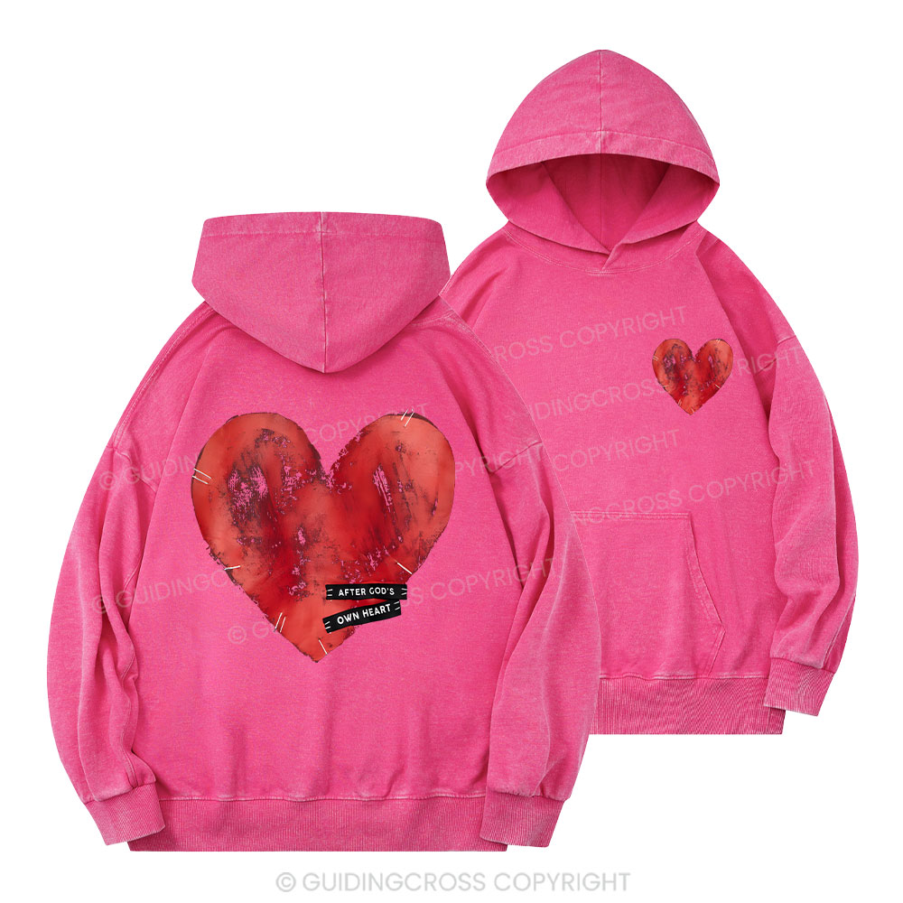 After God's Own Heart Christian Washed Hoodie