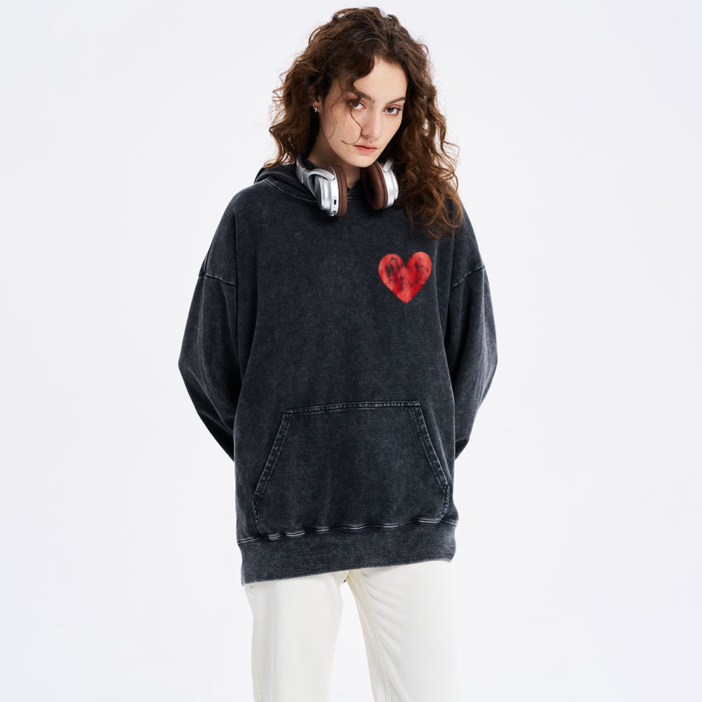 After God's Own Heart Christian Washed Hoodie