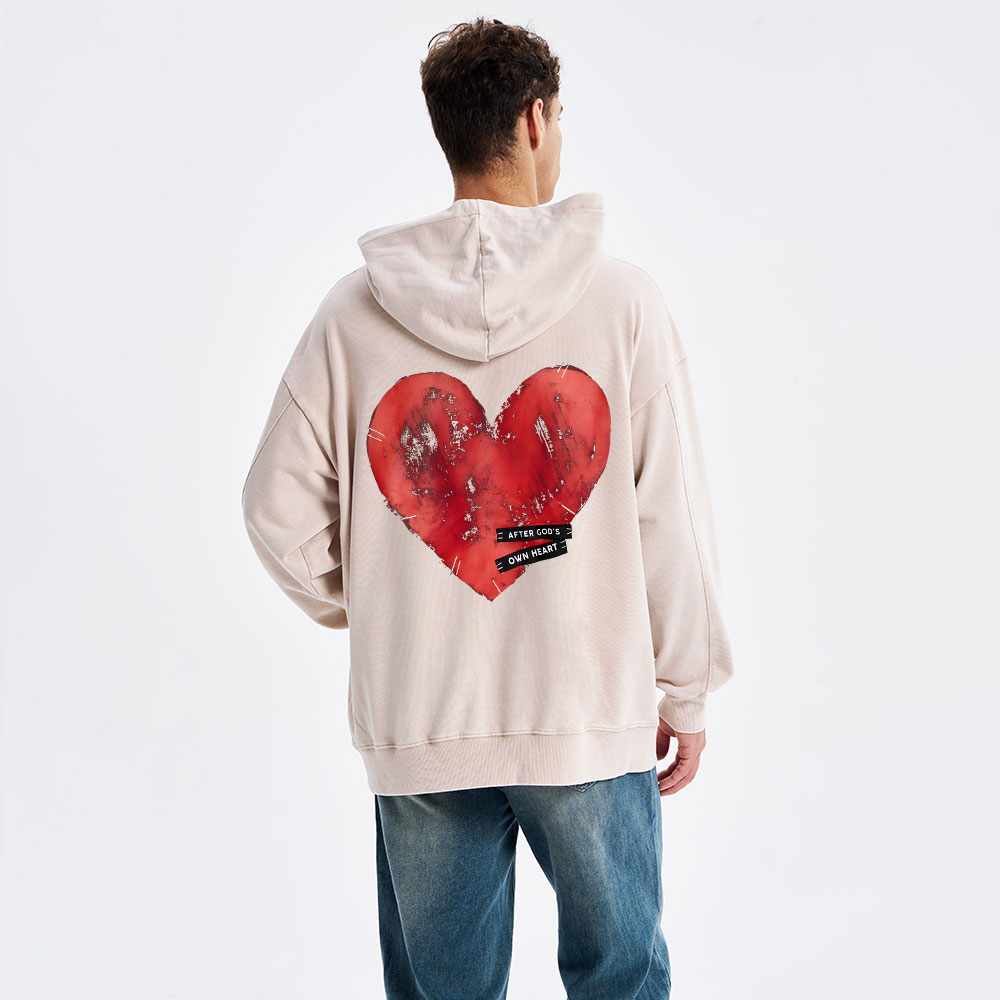 After God's Own Heart Christian Washed Hoodie