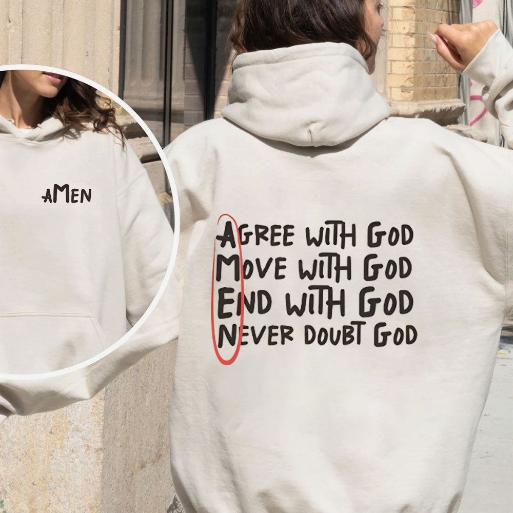 Agree With God Christian Fleece Hoodie Set