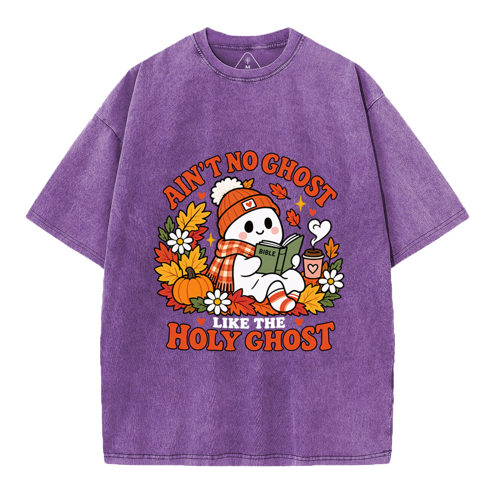 Ain't No Chost Like The Holy Ghost Christian Washed T-Shirt