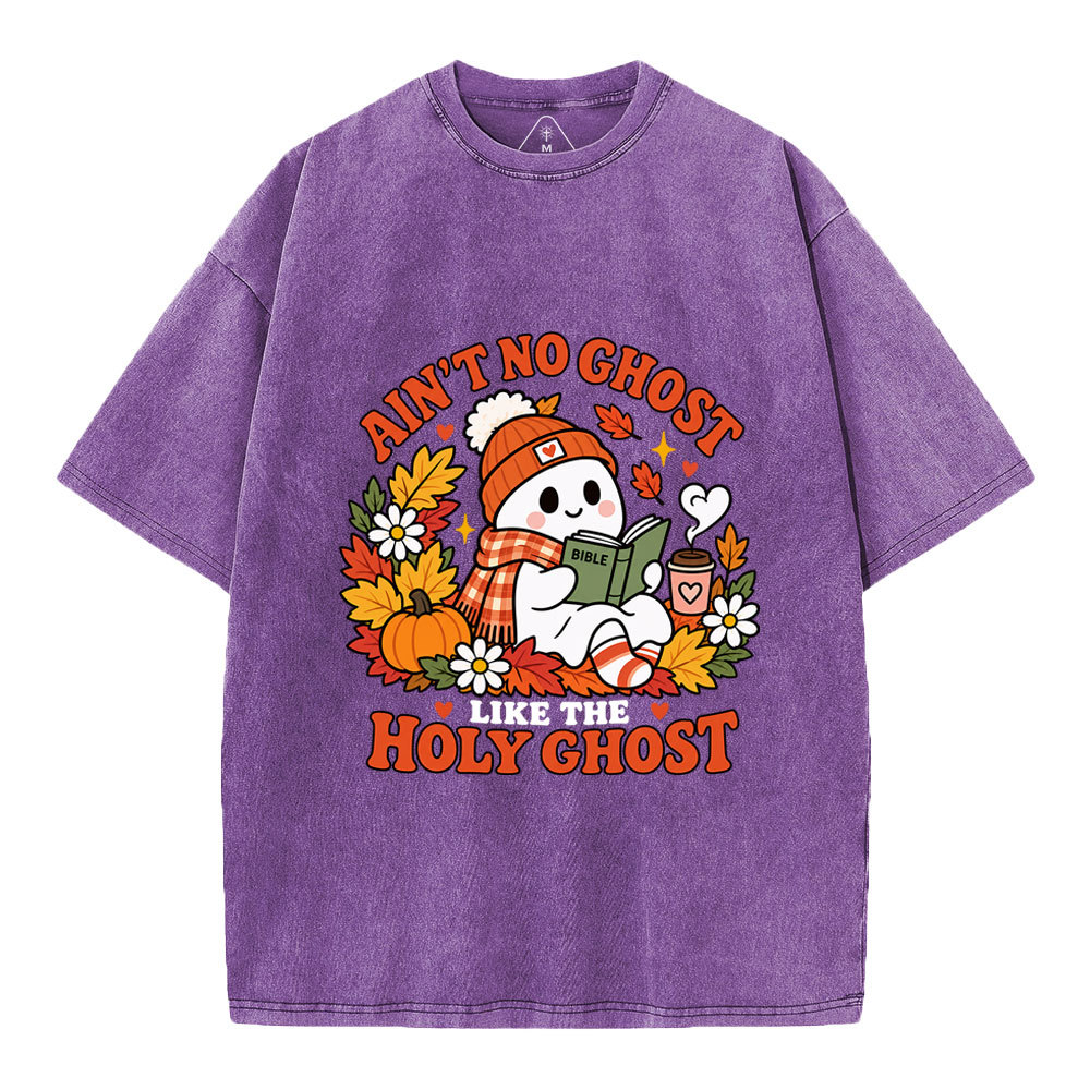 Ain't No Chost Like The Holy Ghost Christian Washed T-Shirt