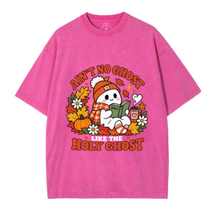 Ain't No Chost Like The Holy Ghost Christian Washed T-Shirt