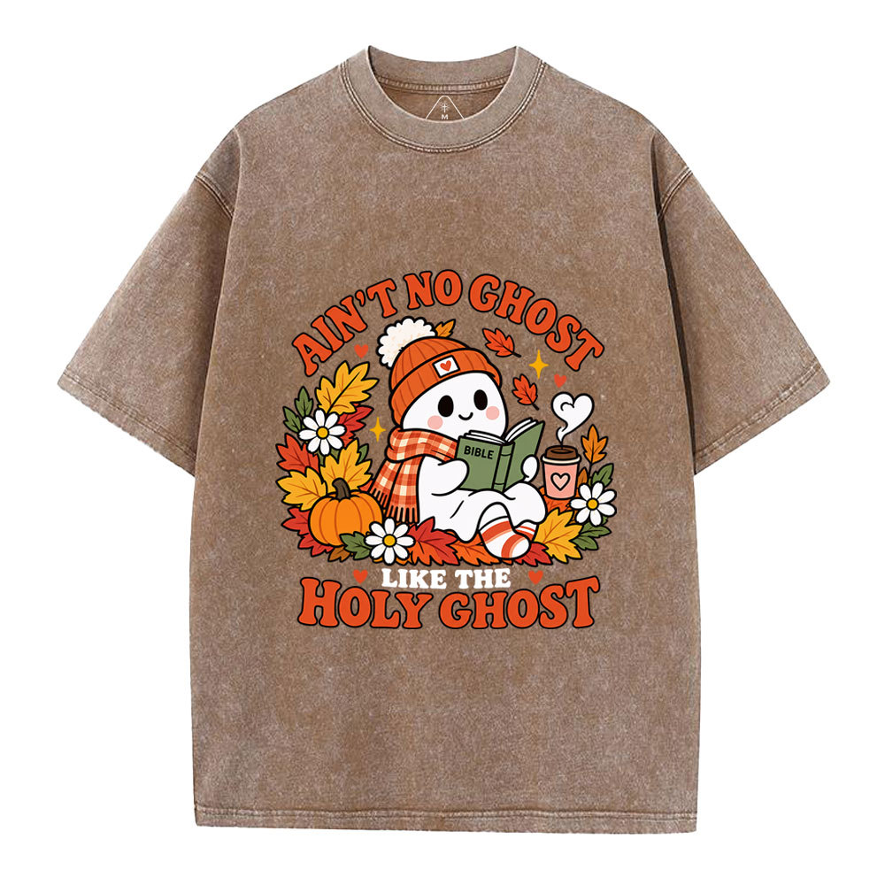 Ain't No Chost Like The Holy Ghost Christian Washed T-Shirt
