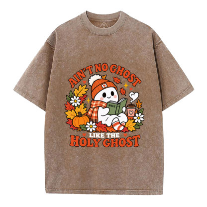 Ain't No Chost Like The Holy Ghost Christian Washed T-Shirt