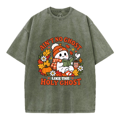 Ain't No Chost Like The Holy Ghost Christian Washed T-Shirt