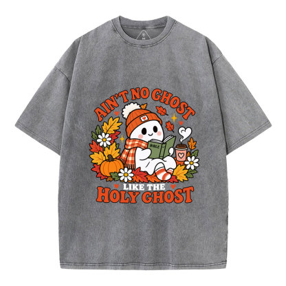 Ain't No Chost Like The Holy Ghost Christian Washed T-Shirt