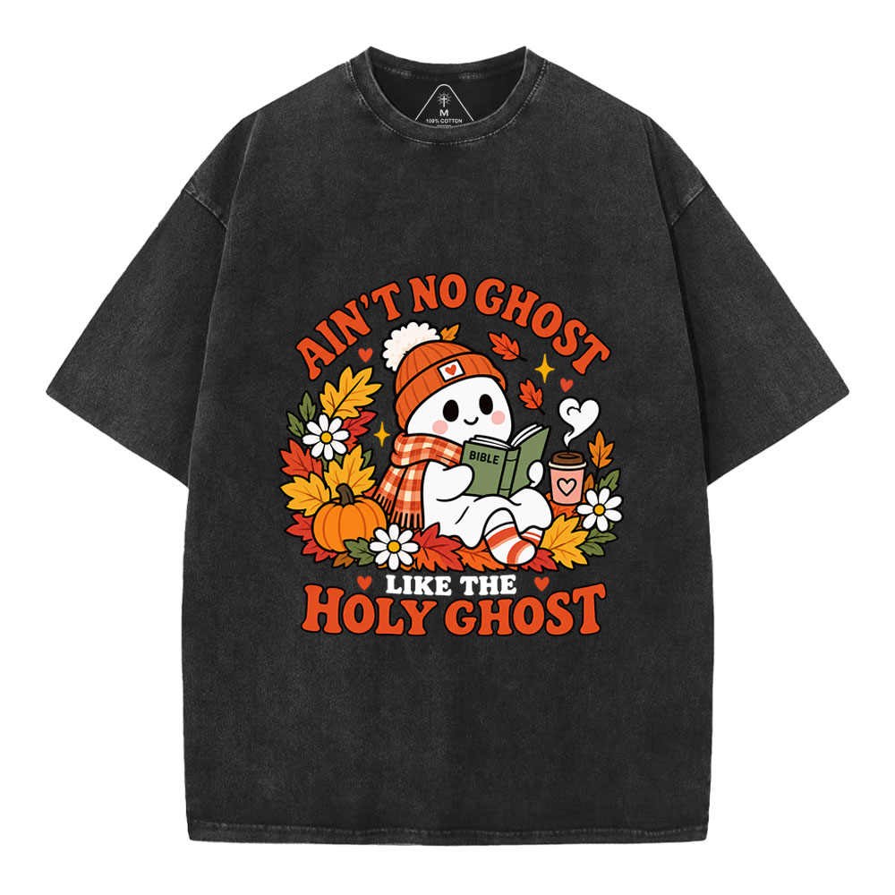 Ain't No Chost Like The Holy Ghost Christian Washed T-Shirt