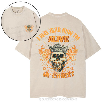 Alive In Christ Christian Washed T-Shirt