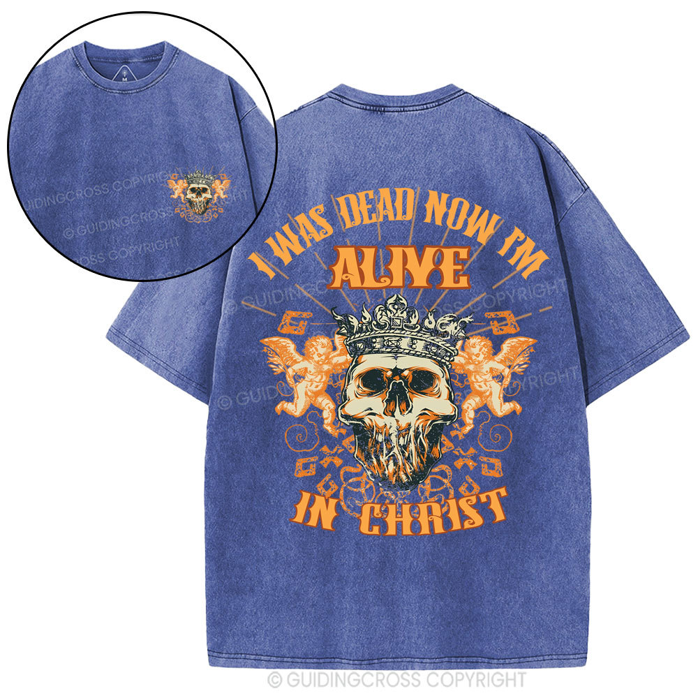 Alive In Christ Christian Washed T-Shirt