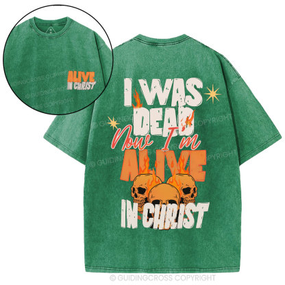 Alive In Christ Christian Washed T-Shirt