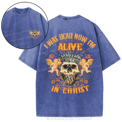 Alive In Christ Christian Washed T-Shirt