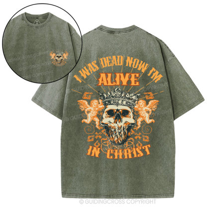 Alive In Christ Christian Washed T-Shirt
