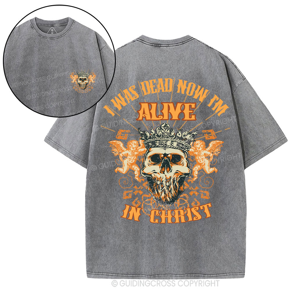 Alive In Christ Christian Washed T-Shirt