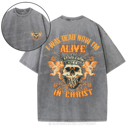 Alive In Christ Christian Washed T-Shirt