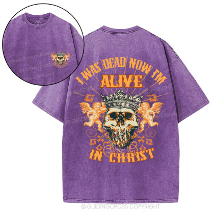 Alive In Christ Christian Washed T-Shirt