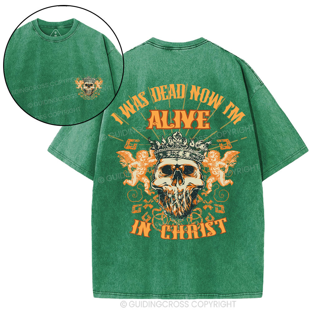Alive In Christ Christian Washed T-Shirt