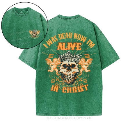 Alive In Christ Christian Washed T-Shirt