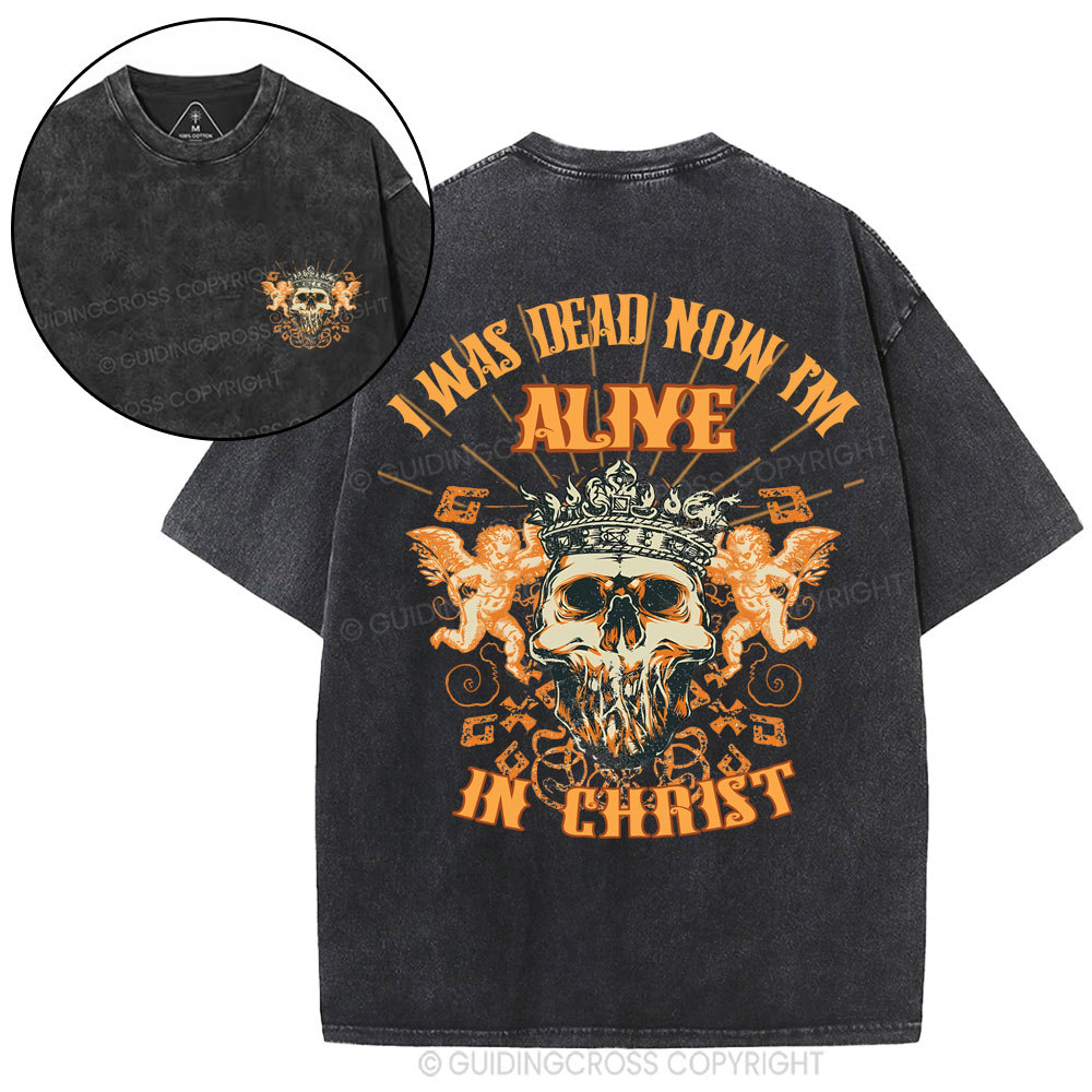 Alive In Christ Christian Washed T-Shirt