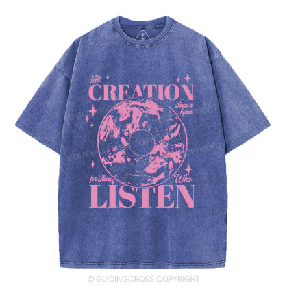 All Creation Sings a Hymn Christian Washed T-Shirt