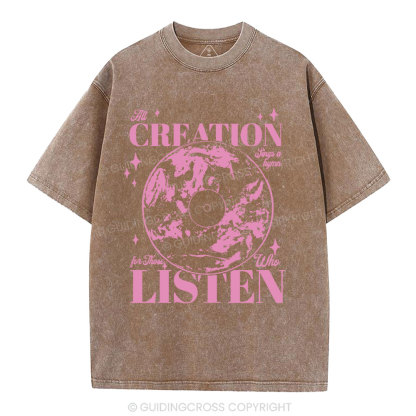 All Creation Sings a Hymn Christian Washed T-Shirt