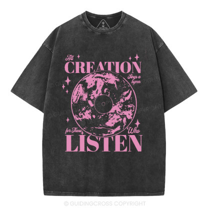 All Creation Sings a Hymn Christian Washed T-Shirt