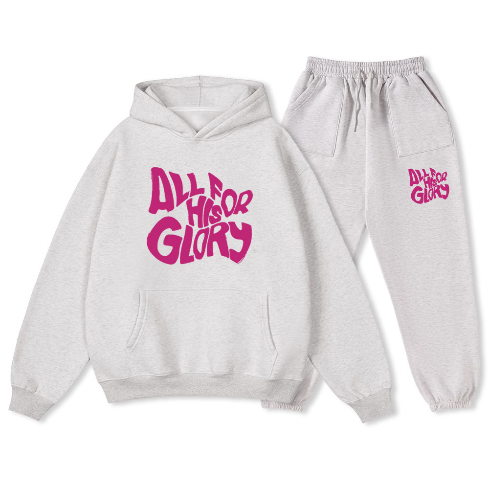 All For His Glory Christian Fleece Hoodie Set