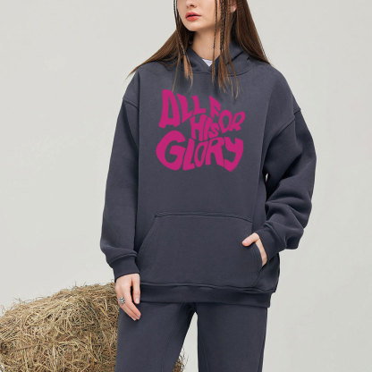 All For His Glory Christian Fleece Hoodie Set