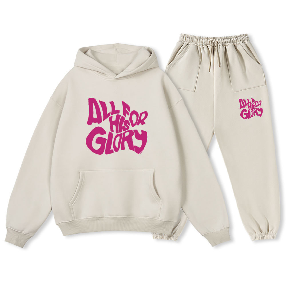 All For His Glory Christian Fleece Hoodie Set