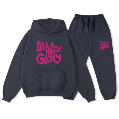 All For His Glory Christian Fleece Hoodie Set