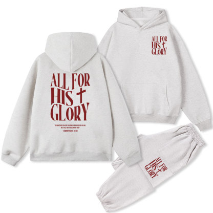 All For His Glory Christian Fleece Hoodie Set