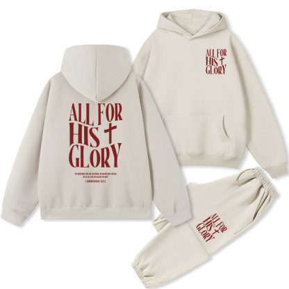 All For His Glory Christian Fleece Hoodie Set