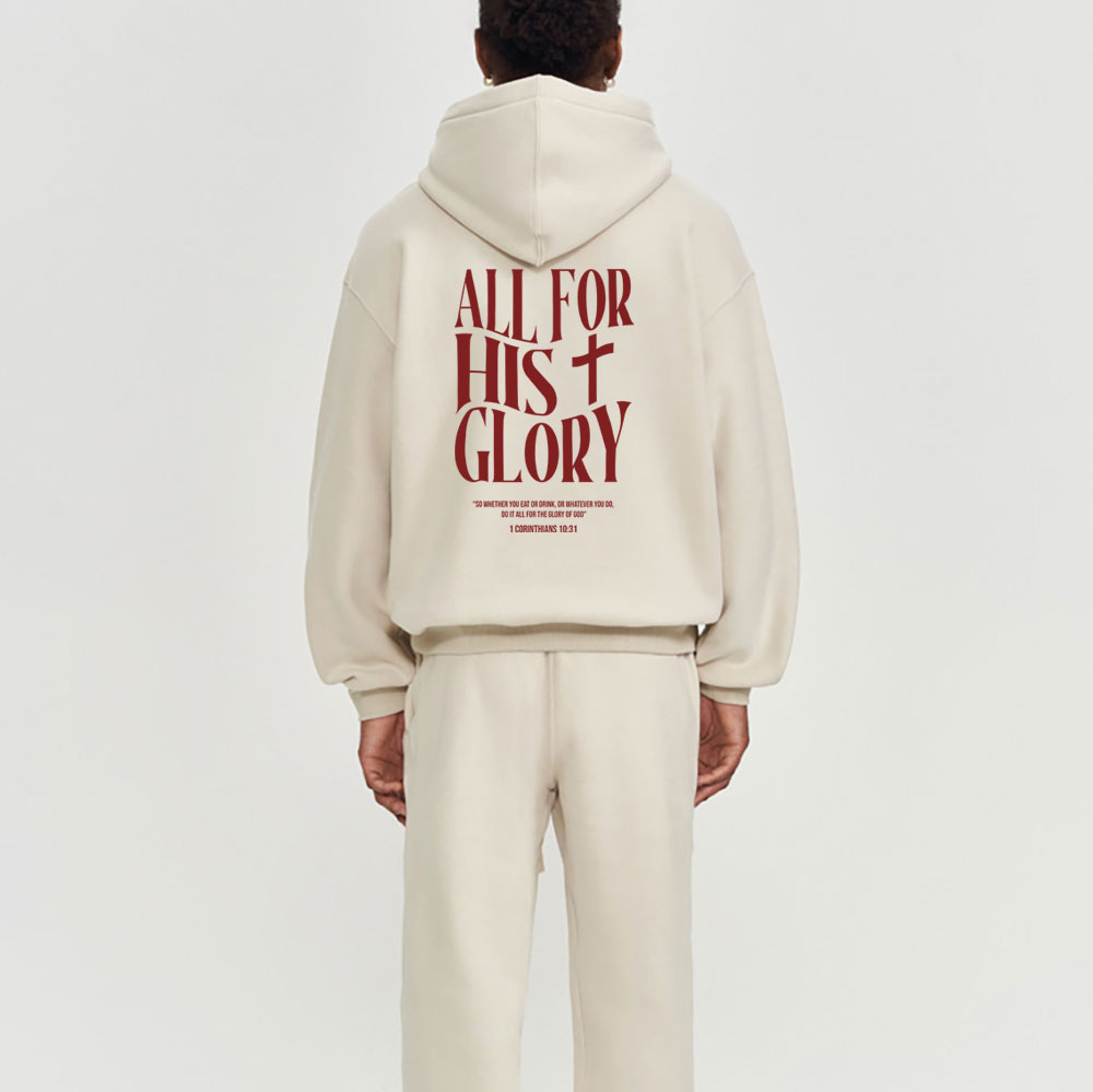 All For His Glory Christian Fleece Hoodie Set