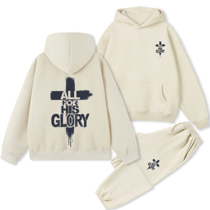 All For His Glory Christian Premium Fleece Hoodie Set