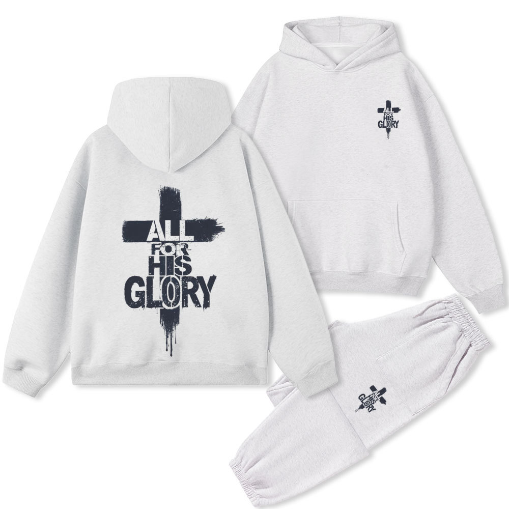 All For His Glory Christian Premium Fleece Hoodie Set