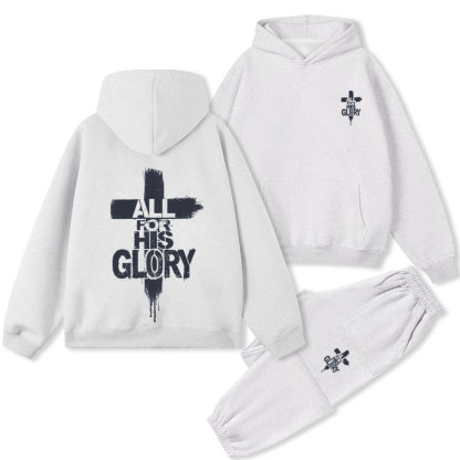 All For His Glory Christian Premium Fleece Hoodie Set