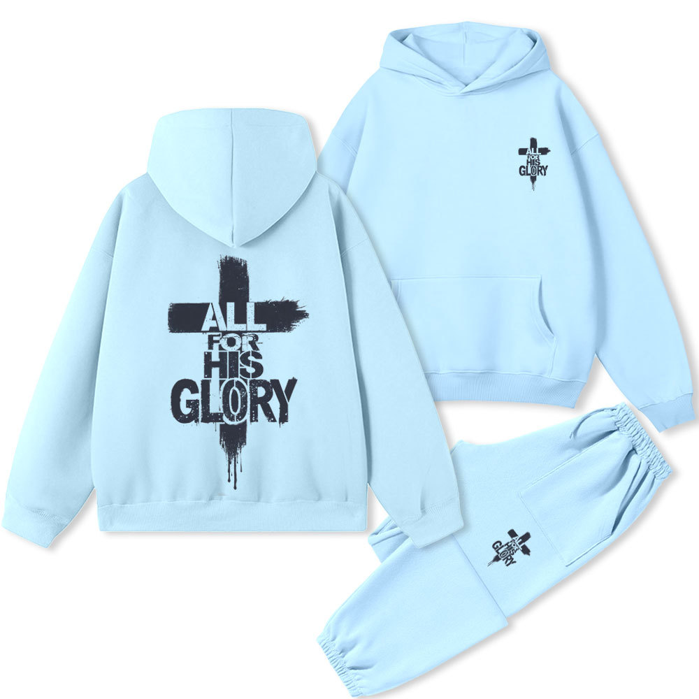 All For His Glory Christian Premium Fleece Hoodie Set