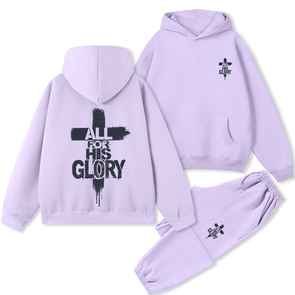 All For His Glory Christian Premium Fleece Hoodie Set