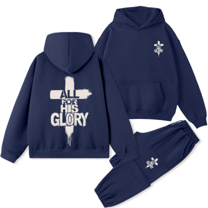All For His Glory Christian Premium Fleece Hoodie Set