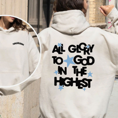 All Glory To God In The Highest Christian Fleece Hoodie Set