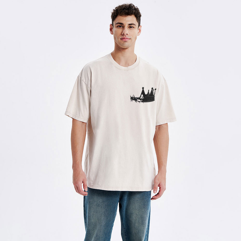 All Hail King Jesus Christian Washed T-Shirt