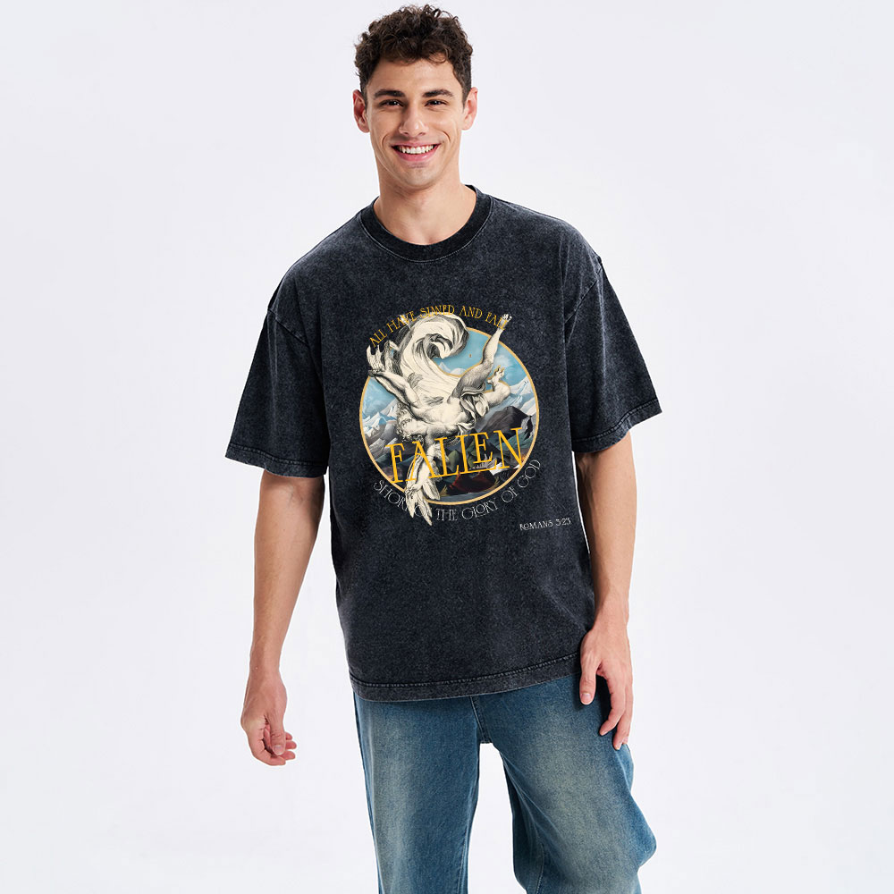 All Heart Sinned And Fall Christian Washed T-Shirt