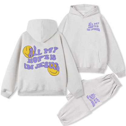 All My Hope Is In Jesus Christian Fleece Hoodie Set